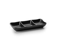 Lacor - 63380 - Mini Fontana per 3 Salse di melamina 19x8x3 cm - Nero