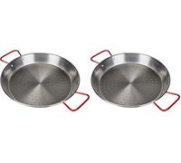 LACOR 63631- Padella per Paella di Ferro 30 cm (Confezione da 2)