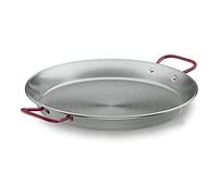 Lacor 63637 Steel PRO 63637-Padella per Paella in Acciaio, 36 cm, ghisa, Nero