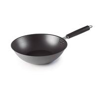 Lacor 63733 - Wok base, wok 100% in ferro naturale con Tri-C
