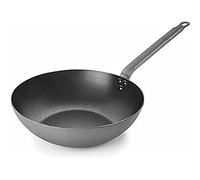LACOR - 63829 - Wok Ferrum, Wok in Ferro 100% Naturale con Antiaderente a Tristrato, Senza PFOA, Impugnatura Ergonomica, Adatto a tutti i Tipi di Cucina, 28 cm, Spessore 2 mm