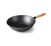 Lacor 66132 - Wok rustico, wok 100% in ferro naturale con tri
