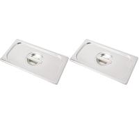 Lacor 66903DZ - Coperchio per Contenitore GN in Acciaio Inox (Confezione da 2)