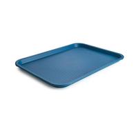 Lacor - 66993 - Vassoio per servizio fast food, Vassoio per alimenti, Polipropilene, Senza BPA, Impilabile, Resistente, Superficie Antiscivolo, Lavabile in Lavastoviglie, Colore Blu, 35x27 cm