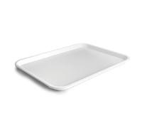 Lacor - 66997 - Vassoio per alimenti, Vassoio per alimenti, Polipropilene, Senza BPA, Impilabile, Resistente, Superficie antiscivolo, Lavabile in lavastoviglie, Colore bianco, 41.5x30.5 cm