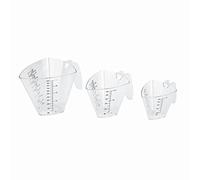 Lacor 67131 - Set di 3 brocche di plastica triangolare da misura 250-5... | Utensile professionale duraturo; progettato per prestazioni ottimali e una pulizia rapida in lavastoviglie