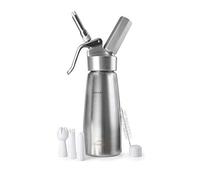 Lacor 68405- Sifone Panna o,5 lt Inox + Cappuccio in plastica | Realizzato in acciaio inossidabile alimentare; alta resistenza alla corrosione e usura quotidiana in cucina