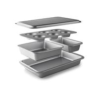 Lacor 68461 - Set 5 stampi, stampi per pasticceria, per muffin o torta | Utensile professionale duraturo; progettato per prestazioni ottimali e una pulizia rapida in lavastoviglie