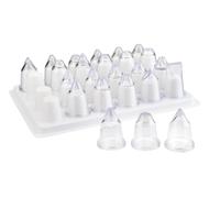 Lacor 68994 - Set 24 pezzi di ugelli acrilici per pasticceria | Utensile professionale duraturo; progettato per prestazioni ottimali e una pulizia rapida in lavastoviglie