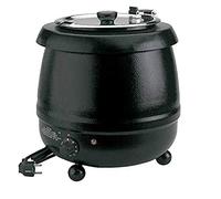 Lacor 69037 - Pentola per minestra, 10 Litri, Colore: Nero