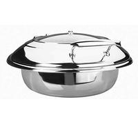Lacor 69096 - Corpo per scaldavivande Luxe ROUND, Acciaio inossidabile, 6 L