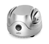 Lacor - 69141 - Affilacoltelli elettrico, Quattro scanalature con suzione Cup, Coltelli affilati, forbici, cacciaviti, sicuro e facile da usare, Potenza 60W, Piccolo e Compatto, 13x15x9cm, Argento