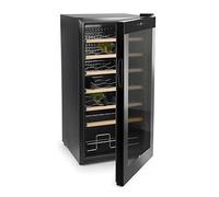Lacor 69238-Wine Cabinet Line 28 Bottles, Compressor, Power 85W, Temperature 5-18 ºC (43x45x84 cm), Metal, Black/White, Compacta