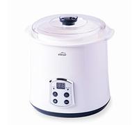 Lacor - 69243 - Supersillenciosa Maxi Yogurt maker, Ideale per fare Kefir, Yogurt Greco e Formaggio Fresco, Con Timer 48 ore, Schermo LED, Capacità: 2L, Ø 20 x 23 cm, Bianco