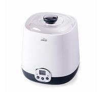 Lacor - 69345 - Yogurtiera HerA Supersillenciosa, Ideale per fare Kefir e Yogurt Greco, Contiene Timer 48 ore, Schermo LED, Capacità: 1L, Ø 16.8 x 18.8 cm, Bianco