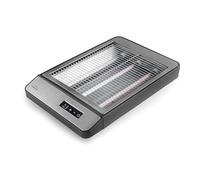 Lacor - 69415 - Tostapane digitale Practic, 1000 W, 6 livelli di potenza, 3 resistenze, Vassoio raccogli briciole, Avviso acustico, Display digitale, Acciaio inox