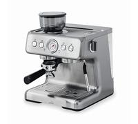 Lacor - 69428 - Caffettiera Pro, per la preparazione di tutti i tipi di caffè, funzione manuale e automatica, con vaporizzatore e macinacaffè, accessori inclusi, 20 bar, acciaio inox, 1550 W, 2,8 l