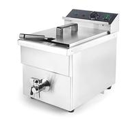 Lacor - 69465 - Friggitrice a induzione, friggitrice ad olio, include rubinetto sottovuoto, temperatura: 60ºC - 190ºC, 8 L, 3500 W, 29x56,7x41,5 cm, acciaio inossidabile