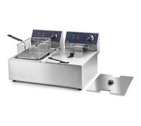 Lacor 69466 Friggitrice Elettrica Professionale Doppia 12L 2x6L 2500W Acciaio Inox