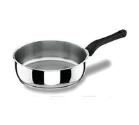 Lacor 85624-Padella Senza Coperchio, Acciaio, Argento, 24 cm