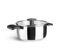 Lacor - 88020 - Casseruola con Coperchio Nova Ladycor 20 cm, 2,5 Litri, Inox, Acciaio Inossidabile