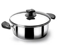 Lacor - 88024 - Casseruola con Coperchio Nova Ladycor 24 cm, 3,5 Litri, Inox, Acciaio Inossidabile