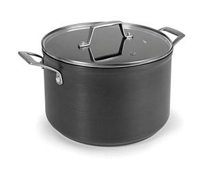 Lacor Anodized 48124 - Pentola con coperchio, in alluminio anodizzato, 24 cm