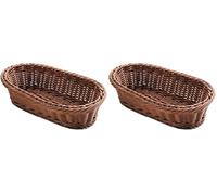 LACOR-Cesto da pane ovale, colore: marrone 28 x 16 x 8 cm (Confezione da 2)