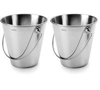 LACOR cubo Mini, Acciaio Inox, Grigio, 12 x 5 x 12 cm (Confezione da 2)