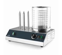 Lacor Cuoci, Macchina Professionale per Salsicce, 3 Spiedini per Riscaldamento Rotoli O Panini, Acciaio Inossidabile, Temperatura 35ºc-100ºc, Capacità, 1 L, 69543