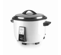 Lacor Cuociriso Professionale, Cuociriso Riso, Antiaderente, Secchio Interno Estraibile, Include Cucchiaio e Misurino, 20 Porzioni, Capacità, 3,6 L, 41.5x35x30 cm, Bianco, 69346