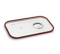 Lacor GN 66905Z - Copertura con giunta in silicone per vaschette 1/4 manico, acciaio inossidabile