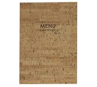 Lacor Lisa Collection 28177 - Porta menù realizzato in similpelle con alette fisse alla coperta, termosaldate in colore marrone, 23 x 32 cm (A4)