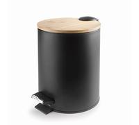 LACOR Nature Black Pattumiera, Pattumiere, Softclosing System, Acciaio, 20.5x27.6 cm, Capacità, 5 L, 63335