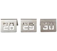 Lacor Numeri da Tavolo in Acciaio Inox, Argento, 6 x 2 x 5 cm