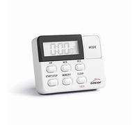 Lacor Orologio da Cucina con Sveglia, Timer, Programmabile, Display LCD, Conto Alla Rovescia Massimo, 24 H, Bianco, 60802