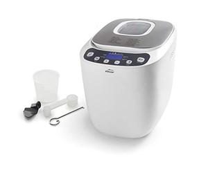 Lacor Panificatore automatica, miscelatore, impasto, fermenta e forno, senza PFOA, 12 programmi e speciale senza glutine, schermo LCD, include ricettario, 550 W, bianco
