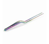 Lacor Pinzetta da Cucina Rainbow Precision Plating, Acciaio Inox 18 e 10, Manico Antiscivolo, Qualità Massima, Lunghezza 16 cm, Iridescente, 62875