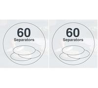 LACOR - R60258A - 60 Sheets Non-Stick Oven Paper, Round Ideal for Hamburgers, 100% Biodegradable, Oven Safe, Diameter 11 cm, White (Confezione da 2)