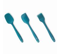Lacor - 64452 - Set di 3 Utensili da Cucina Ocean, Cucchiaio Da Cucina, Spatola Da Cucina e Spazzola Da Cucina, Silicone, Anima in Metallo, Antiaderente, Lavabile in Lavastoviglie, Lunghezza 27,5 cm