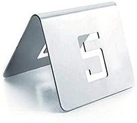 Lacor Set di Numeri per tavoli, 6 x 5 cm, 12 pz, Acciaio Inossidabile, Argento, 6x6x7cm