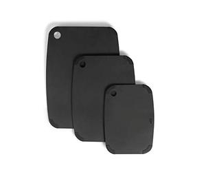 Lacor Tavola Tagliata, Fibra Legno + Silicone, Nero, Mediano