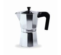 LACOR Torino Caffettiera Italiana, Caffettiera Espressa, Fusione di Alluminio, Adatta a Tutti i Tipi di Fuochi Tranne Induzione, Capacità 6 Tazze, Finitura Lucida, 62026