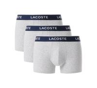 Lacoste 3-Pack Stretch Trunks 5H1300 Intimo, Argento Cina, M Uomo