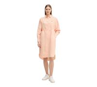 Lacoste - Abito chemisier oversize in misto lino - - Dresses - Donna - Arancione - S