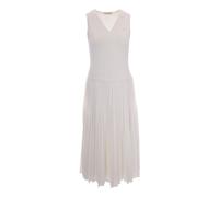 Lacoste - Abito Midi Lungo Senza Maniche Plissettato - -Dresses -Donna -Bianco -M