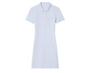 Lacoste - Abito Polo Corto Slim Fit in Mini Piqué Elasticizzato - - Dresses - Donna - Blu - 2XS
