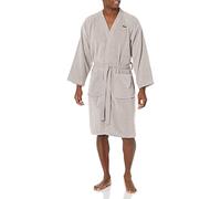 Lacoste Accappatoio classico in piqué 100% cotone, 100 cm, grigio micro chip