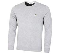 Lacoste Uomo Maglia girocollo in cotone biologico, Grigio