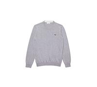 Lacoste Pullover da Uomo con Collo Rotondo Organico Grigio Chiaro 2XL Grigio